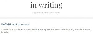 in writing marinedic