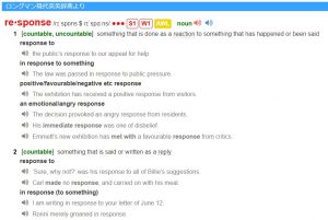 response LONGMAN