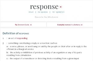 response Merriam