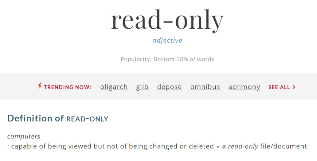 definition of read-only