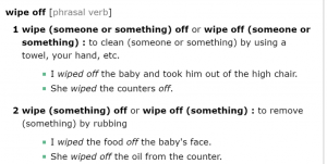 wipe off