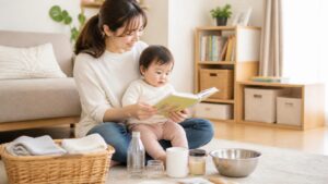 高額な教材ではなく家にある絵本や身近な物で赤ちゃんと英語にふれる親子