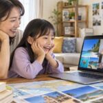 セブ島親子留学の代わりに家庭で英語環境を作ることを考える親子の写真