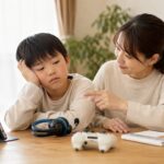 DMM英会話が続かない小学生に母親が英語を使う理由を一緒に考えている場面