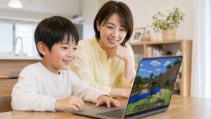 マイクラ英会話の費用を考えながら家庭で英語を使う相手作りを親子で考える場面