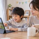 親が英語に自信がなくても子どもが家でマイクラ英語に挑戦している写真